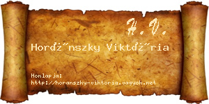 Horánszky Viktória névjegykártya
